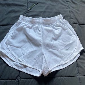 White Nike Dri-Fit shorts